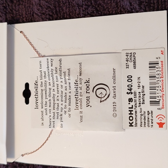 New Love this Life Be Inspired Sterling Silver 16"*2" adjustable chain - Picture 2 of 3